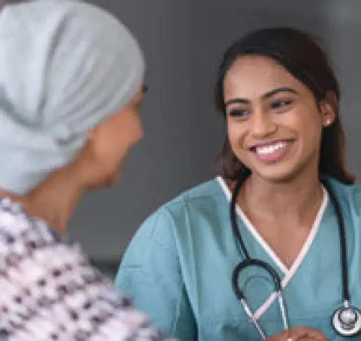 Doctor with patient